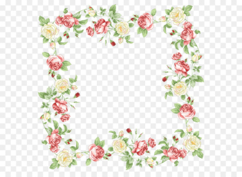 Paper Border Flowers Clip art - Rose Border 