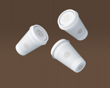 Paper coffee cup mockup Free Psd