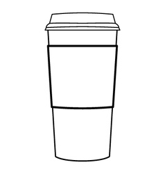 Paper coffee cup outline Royalty Free Vector Image