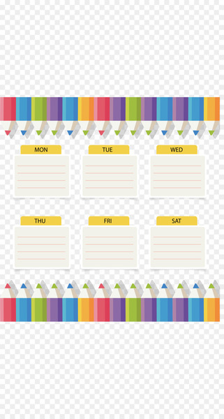Paper Colored pencil Drawing - Color pencil border schedule Paper Colored pencil Drawing - Color pencil border schedule
