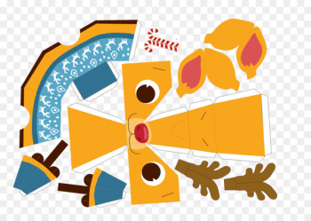 Paper craft Santa Claus Gingerbread house Christmas - Paper Toys 