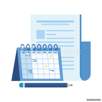 paper document file with calendar paper document file with calendar