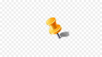 Paper Drawing pin Global Positioning System Icon - Yellow pushpin 
