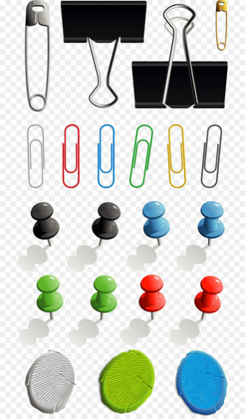 Paper Drawing pin - Vector clip paperclip pushpin 