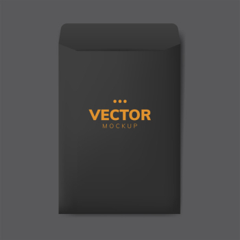 Paper envelope design mockup vector