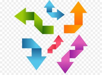 Paper Euclidean vector Color Icon - Vector hand colored arrows 
