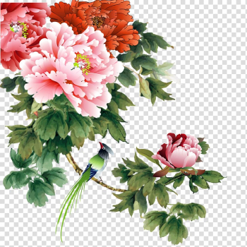 Paper Falun Gong Gonghe u660eu6167u7db2 Happiness, peony transparent background PNG clipart