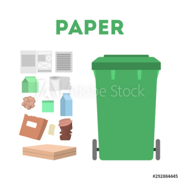 Paper garbage set Paper garbage set