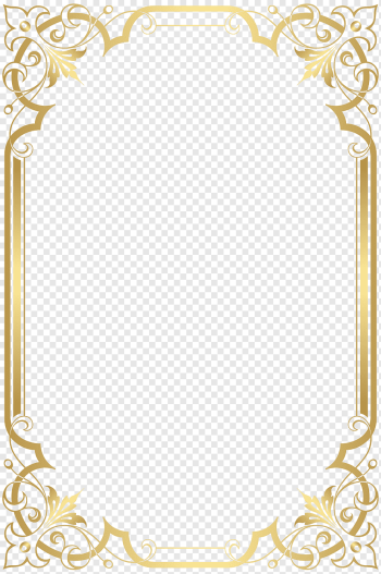Paper graphic film, Border Frame, illustration of gold frame, rectangle, border Frame, material png