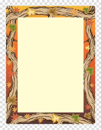 Paper Microsoft Word Autumn Template , Paper Border Designs For Projects transparent background PNG clipart