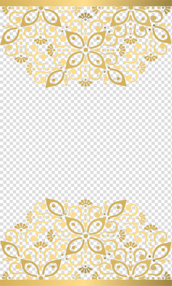 Paper Motif Pattern, Golden European Style Invitation Letter, beige floral frame transparent background PNG clipart