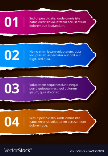 Paper number options banners vector image Paper number options banners vector image