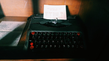 Paper on Black Typewriter Paper on Black Typewriter