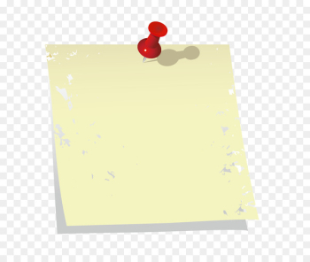 Paper Post-it note Drawing pin Sticker - Vector old pushpin sticker 