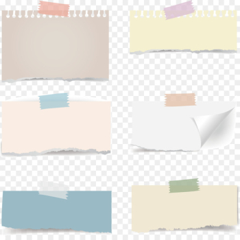 Paper Post-it note Sticker Adhesive tape - Paper tearing effect sticker 
