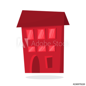 Paper red christmas house Paper red christmas house