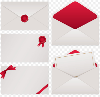Paper Red envelope Material - Envelopes, bow, wax seal Paper Red envelope Material - Envelopes, bow, wax seal