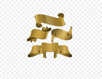 Paper Scroll Ribbon - Golden ribbon Paper Scroll Ribbon - Golden ribbon