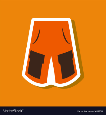 Paper sticker fashion clothes shorts vector image Paper sticker fashion clothes shorts vector image