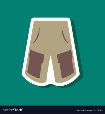 Paper sticker fashion clothes shorts vector image Paper sticker fashion clothes shorts vector image
