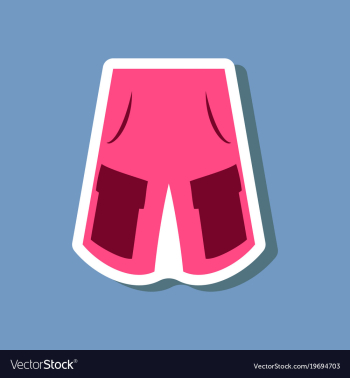 Paper sticker fashion clothes shorts vector image Paper sticker fashion clothes shorts vector image