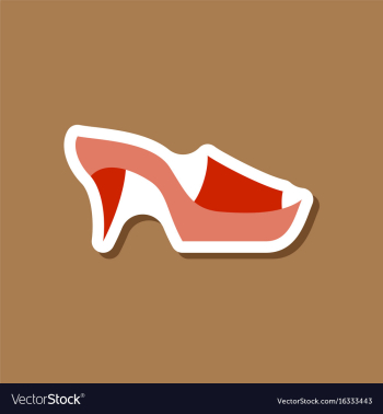 Paper sticker fashion footwear flip flops heels vector image Paper sticker fashion footwear flip flops heels vector image