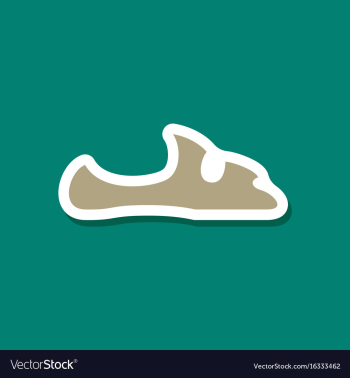 Paper sticker fashion footwear flip flops vector image Paper sticker fashion footwear flip flops vector image