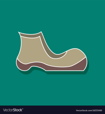 Paper sticker fashion footwear shoe vector image Paper sticker fashion footwear shoe vector image