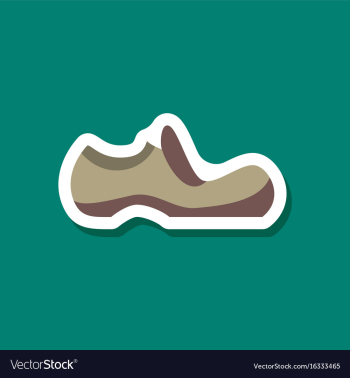 Paper sticker fashion footwear shoe vector image Paper sticker fashion footwear shoe vector image