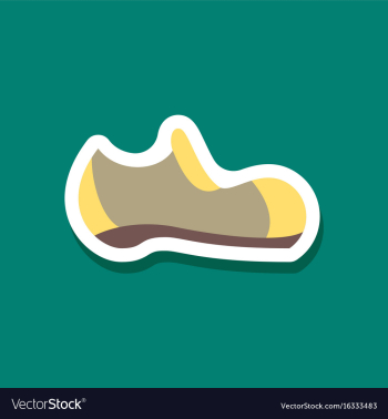 Paper sticker fashion footwear shoe vector image Paper sticker fashion footwear shoe vector image