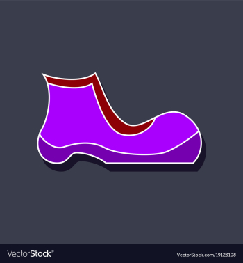 Paper sticker fashion footwear shoe vector image Paper sticker fashion footwear shoe vector image