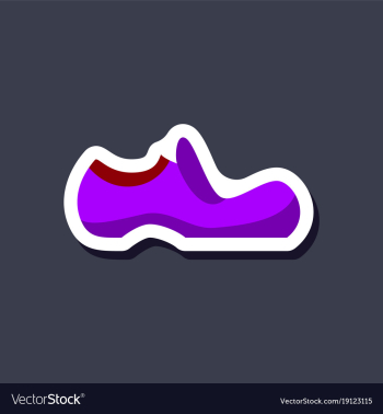 Paper sticker fashion footwear shoe vector image Paper sticker fashion footwear shoe vector image