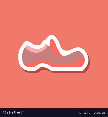 Paper sticker fashion footwear shoe vector image Paper sticker fashion footwear shoe vector image