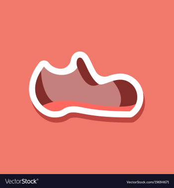 Paper sticker fashion footwear shoe vector image Paper sticker fashion footwear shoe vector image
