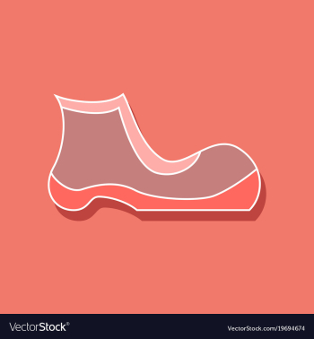 Paper sticker fashion footwear shoe vector image Paper sticker fashion footwear shoe vector image