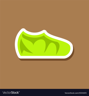 Paper sticker fashion footwear sport shoes vector image Paper sticker fashion footwear sport shoes vector image