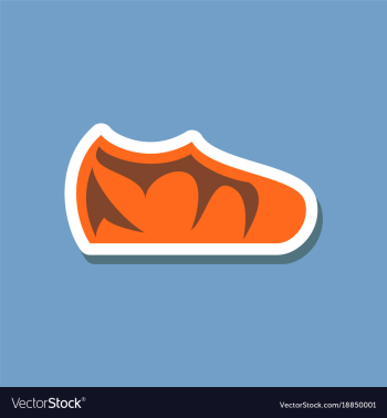 Paper sticker fashion footwear sport shoes vector image Paper sticker fashion footwear sport shoes vector image