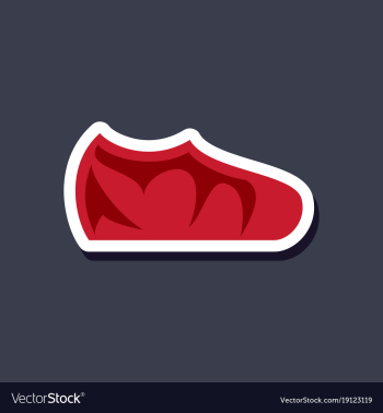 Paper sticker fashion footwear sport shoes vector image Paper sticker fashion footwear sport shoes vector image