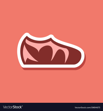 Paper sticker fashion footwear sport shoes vector image Paper sticker fashion footwear sport shoes vector image