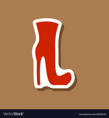 Paper sticker fashion footwear women high heel vector image Paper sticker fashion footwear women high heel vector image