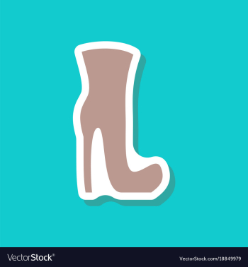 Paper sticker fashion footwear women high heel vector image Paper sticker fashion footwear women high heel vector image