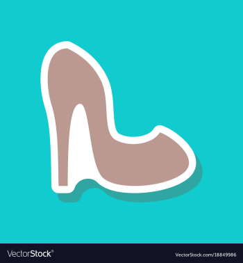 Paper sticker fashion footwear women high heel vector image Paper sticker fashion footwear women high heel vector image