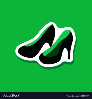 Paper sticker fashion footwear women high heel vector image Paper sticker fashion footwear women high heel vector image