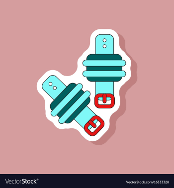Paper sticker on stylish background athletic vector image