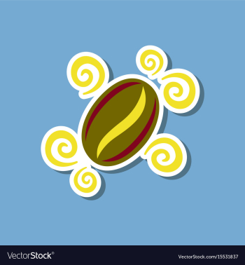 Paper sticker on stylish background beans coffee vector image Paper sticker on stylish background beans coffee vector image