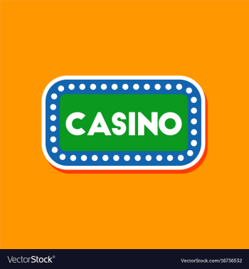 Paper sticker on stylish background casino sign vector image Paper sticker on stylish background casino sign vector image