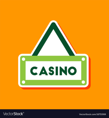 Paper sticker on stylish background casino sign vector image Paper sticker on stylish background casino sign vector image