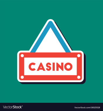 Paper sticker on stylish background casino sign vector image Paper sticker on stylish background casino sign vector image