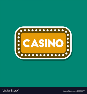 Paper sticker on stylish background casino sign vector image Paper sticker on stylish background casino sign vector image