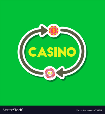 Paper sticker on stylish background poker casino vector image Paper sticker on stylish background poker casino vector image